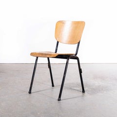 1970's English Stacking School Dining Chairs - Set Of Fourteen