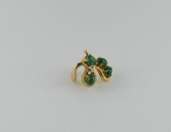 1970s Enrico Cirio Yellow Gold, Emerald and Diamond Ring