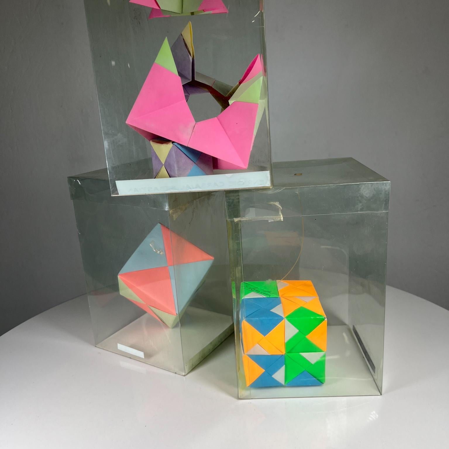 1970s Enrique Sebastián Carbajal Clear Block Color Wrap Modernist Sculpture 4