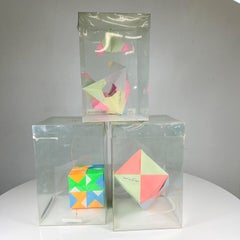 1970s Enrique Sebastián Carbajal Escultura Modernista Envolvente Color Bloque Claro