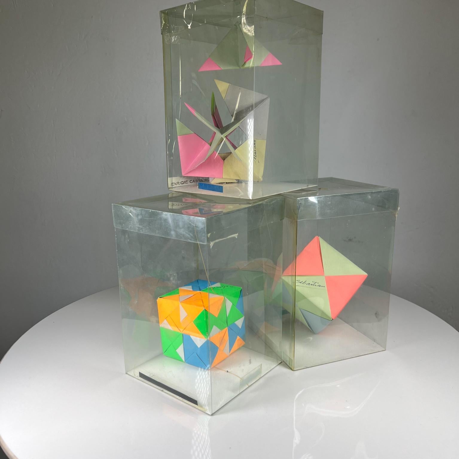 1970s Enrique Sebastián Carbajal Clear Block Color Wrap Modernist Sculpture 2