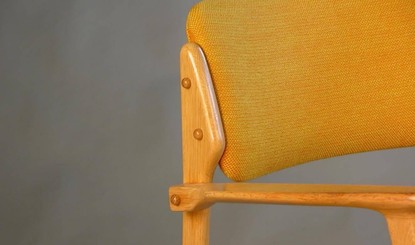 Scandinavian Modern 1970s Erik Buch Fully Restored Danish Armchairs in Oak, Inc. Reupholstery