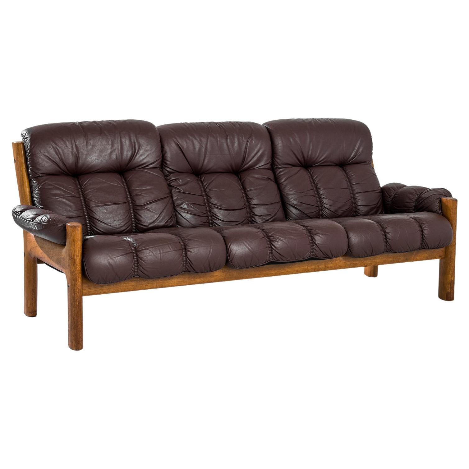 1970s Erkones Teak and Oxblood Leather Sofa at 1stDibs | 70s leather sofa,  ekornes montana sofa, 1970s couch