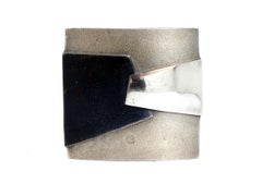 1970s Esa Fedrigolli Design Abstract Art Vase Icaro Bronze by Esart, Italy