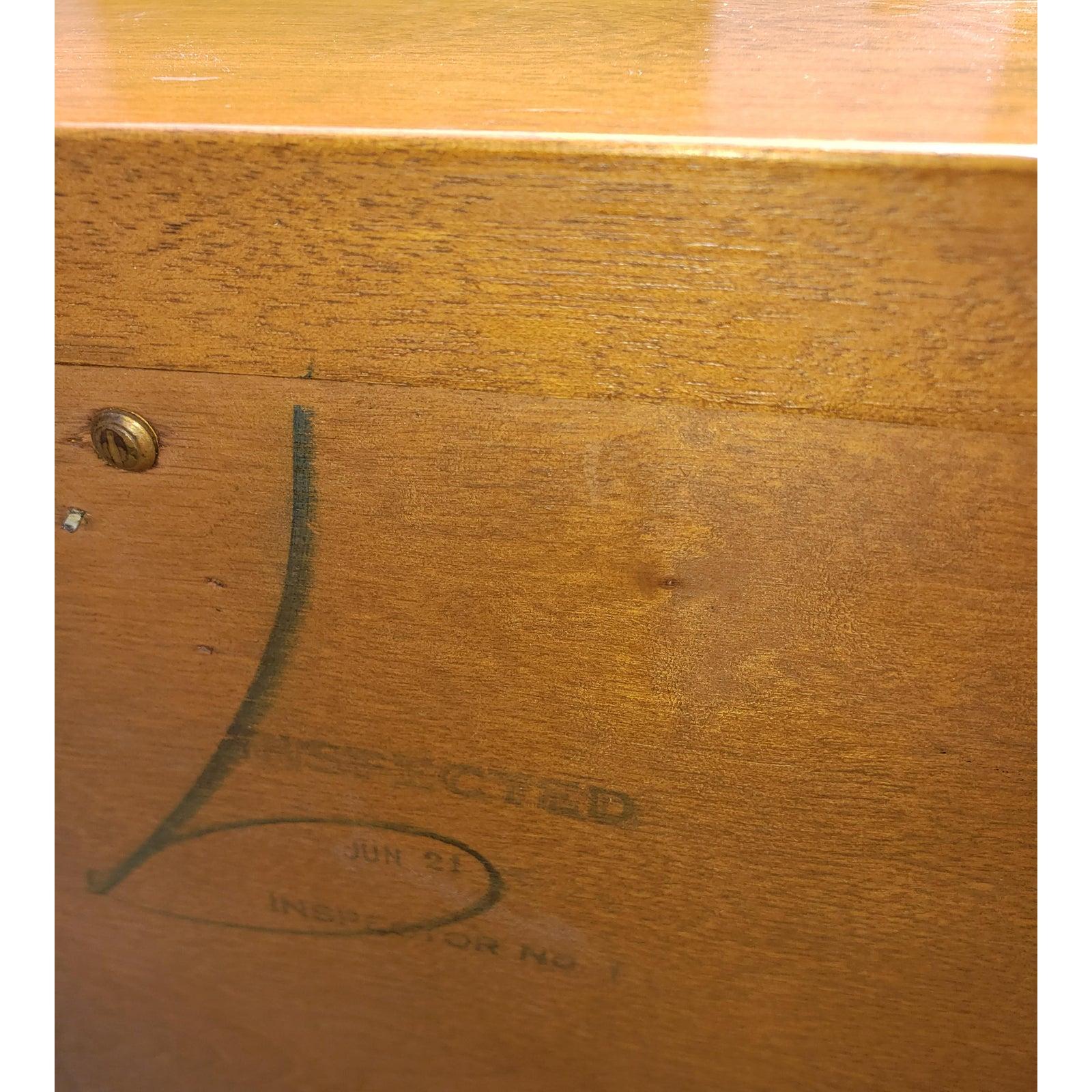 1970s Ethan Allen Baumritter Solid Maple Cabinet 1