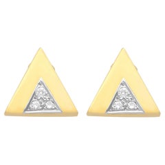 Ohrstecker aus Diamant und Gelbgold 1970er Jahre aus den 1970er Jahren