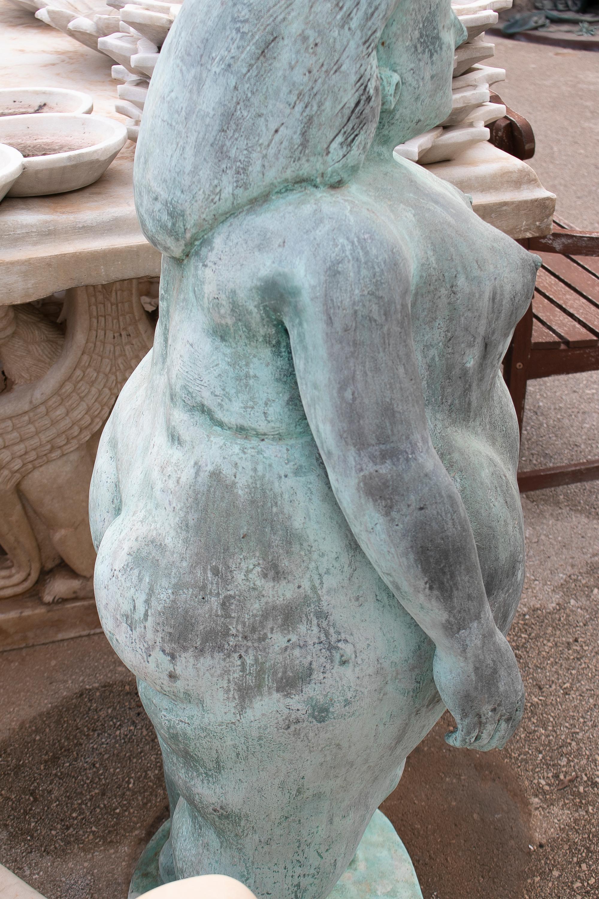 1970s European Woman Bronze Sculpture 6