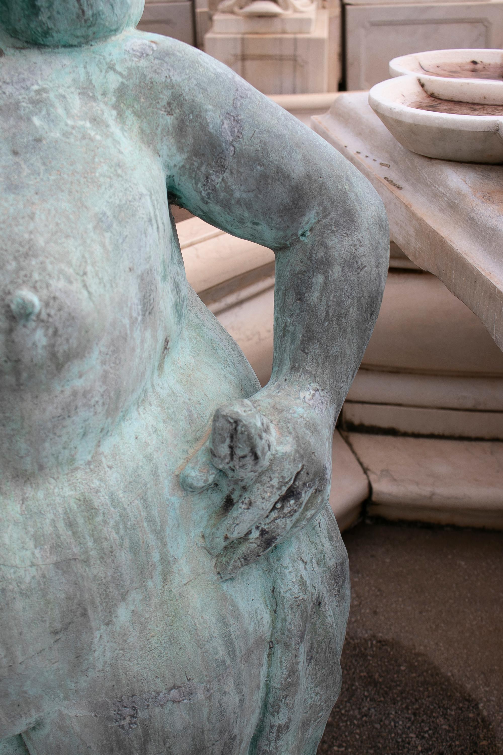 1970s European Woman Bronze Sculpture 1