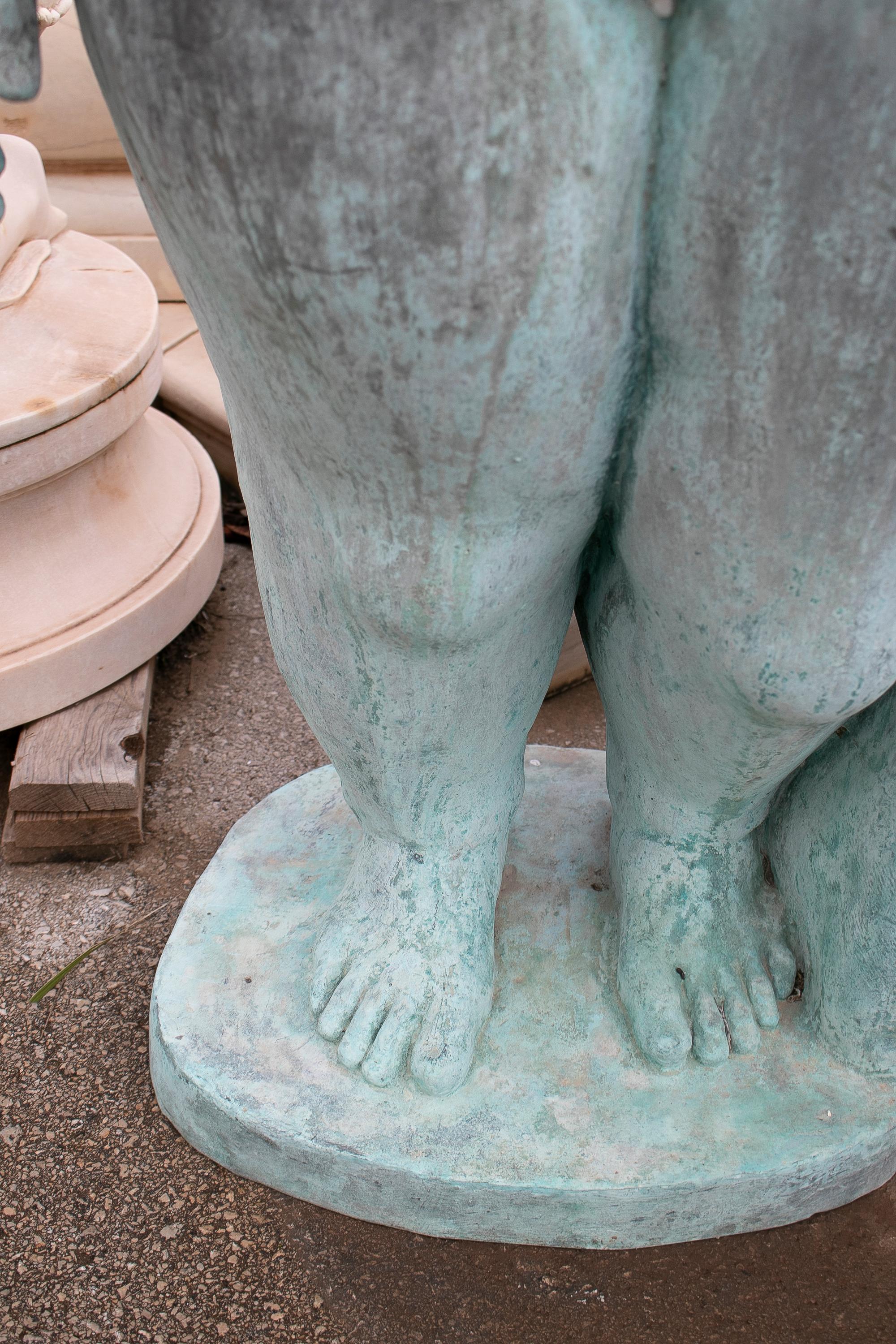 1970s European Woman Bronze Sculpture 4