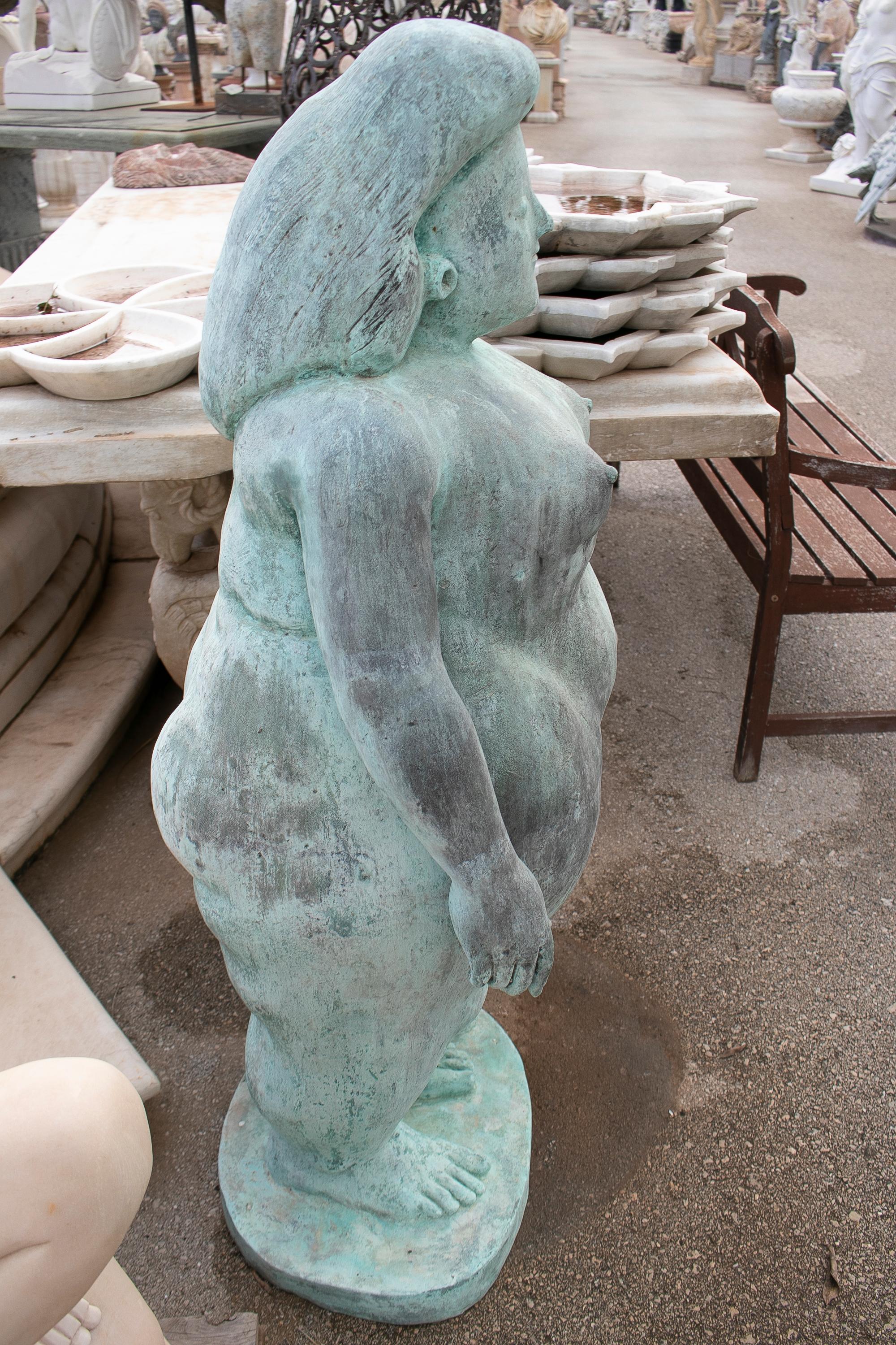 1970s European Woman Bronze Sculpture 5