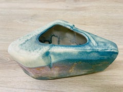 1970s Evans Design Group Triangular Raku Planter