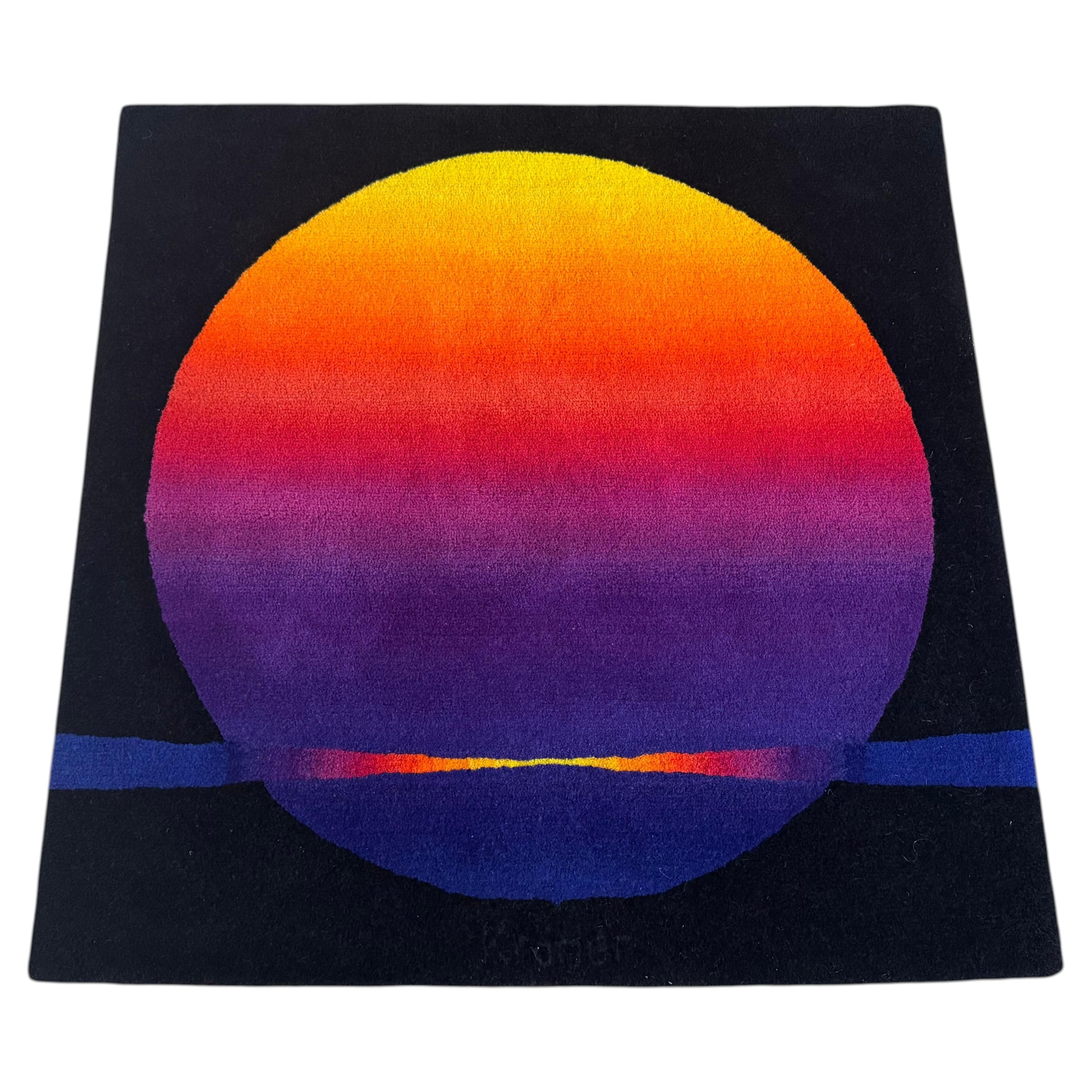 1970s Ewald Kröner art wall rug