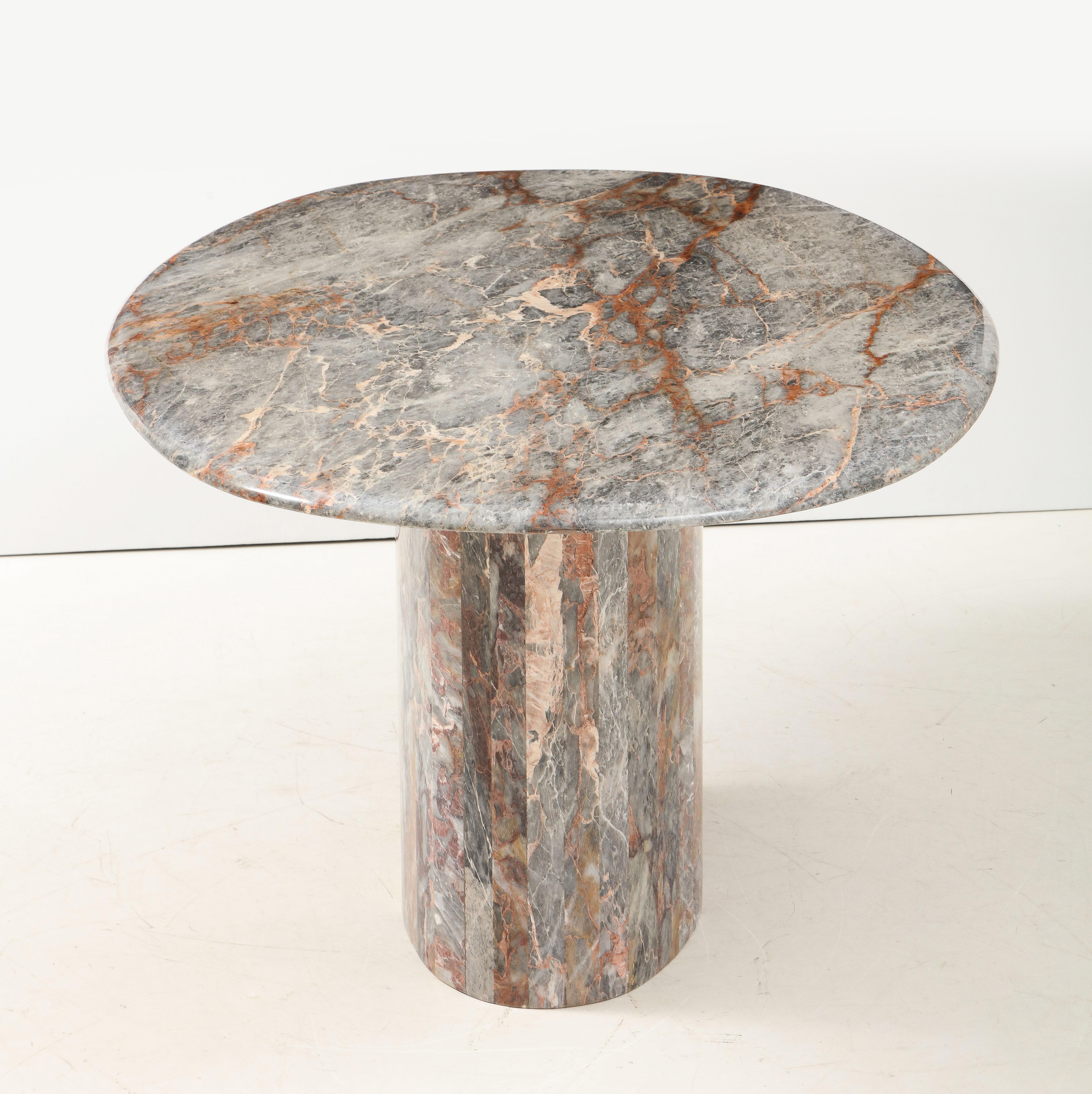 1970's Exotic Marble Oval Italian Dining Table 4