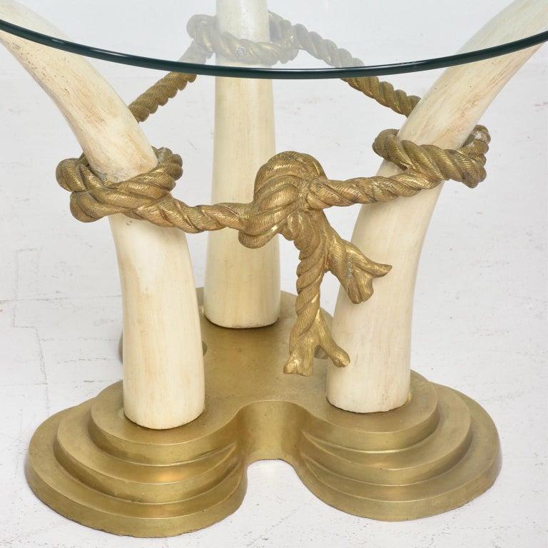  1970s Exotic Side Tables in Bronze Italo Valenti & Company Spain For Sale 3