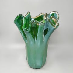 1970er Jahre Exquisite "Fazzoletto" Murano Glas Vase von Dogi. Hergestellt in Italien