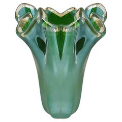 1970er Jahre Exquisite "Fazzoletto" Murano Glas Vase von Dogi. Hergestellt in Italien