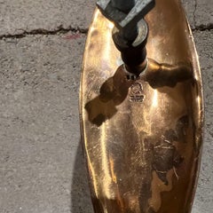 Exquise poignée en forme de poisson Los Castillo des années 1970 Améthyste d'ormeau et argent Mexique