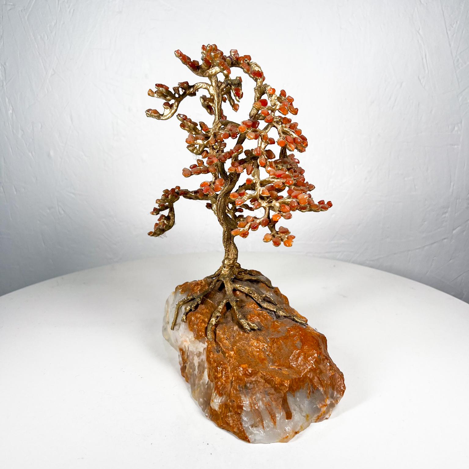 1970s Exquisite Table Sculpture Bonsai Tree on Stone 5