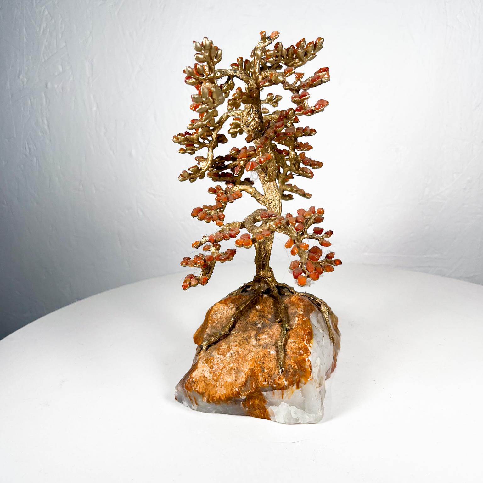 1970s Exquisite Table Sculpture Bonsai Tree on Stone 3