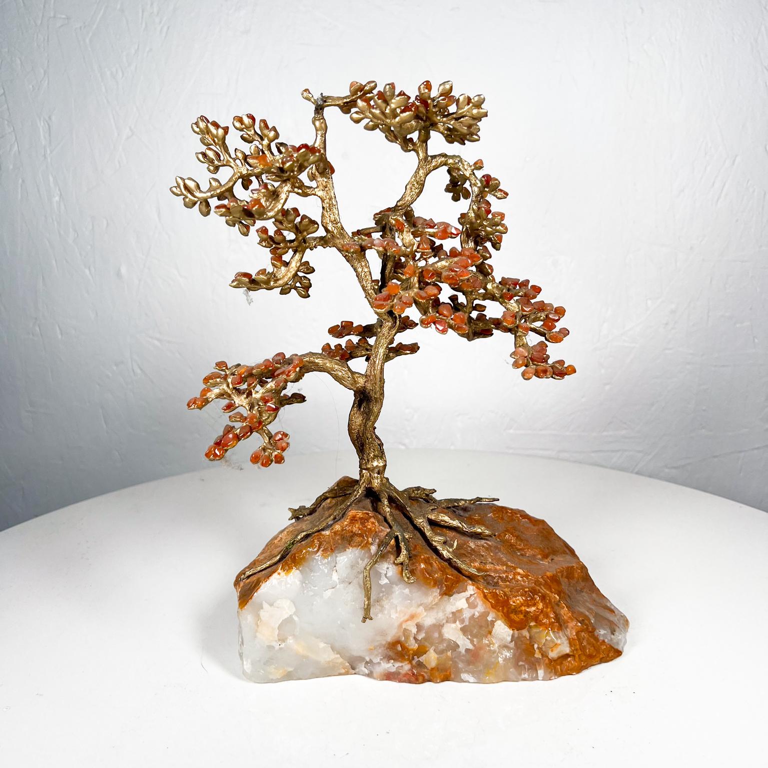 1970s Exquisite Table Sculpture Bonsai Tree on Stone 4