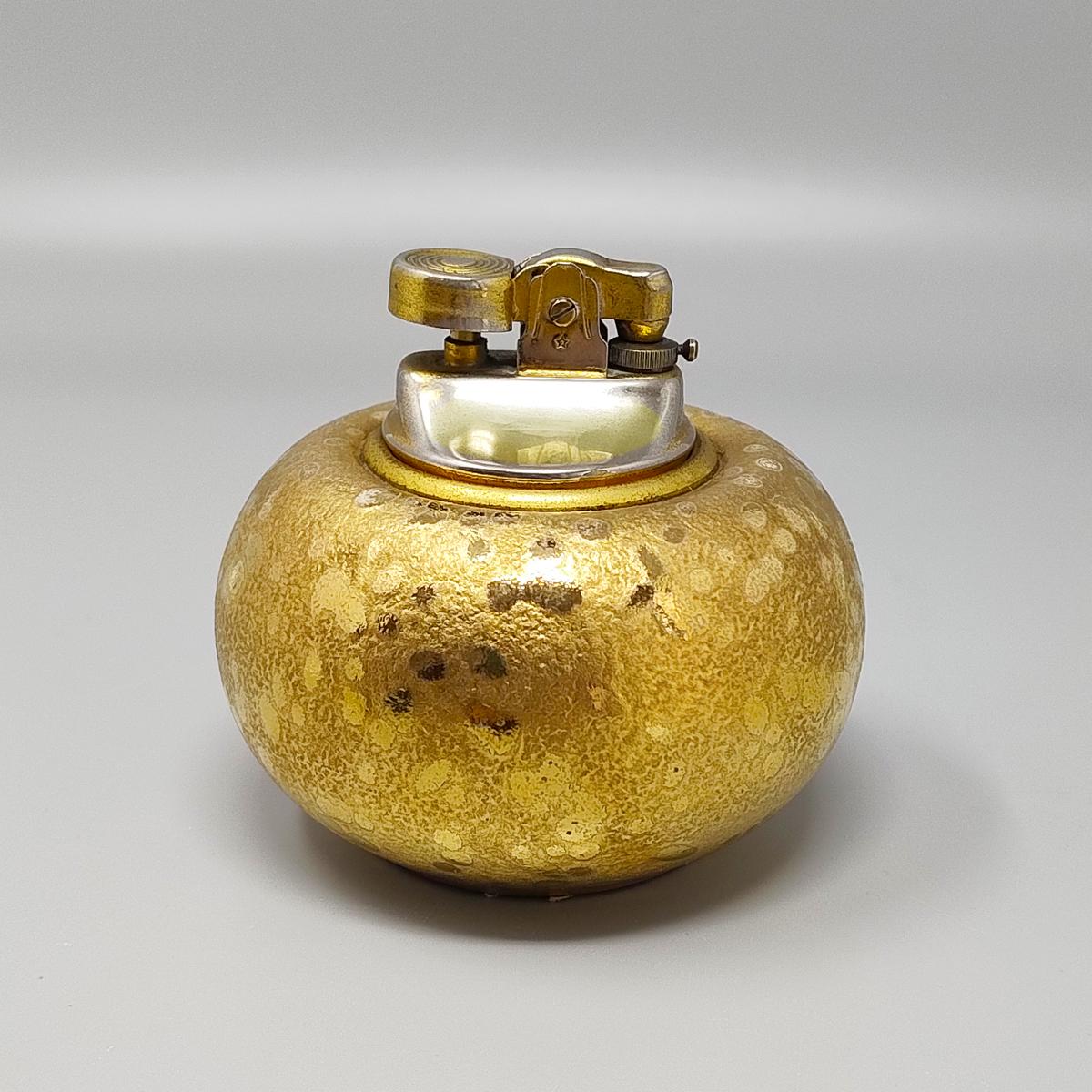 1970er Jahre Exquisites Handcrafted Smoking Set aus Keramik und Blattgold. Hergestellt in Italien (Italienisch) im Angebot