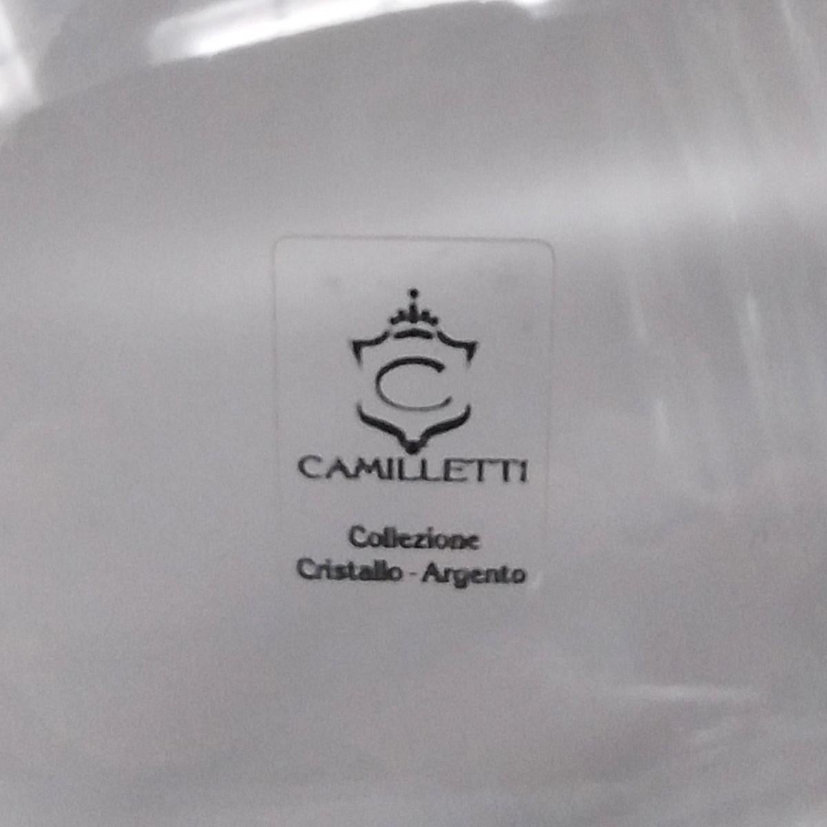 Argento Vaso di lusso degli anni '70 in cristallo e argento di Camilletti. Prodotto in Italia in vendita