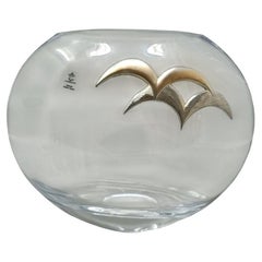 1970er Jahre Exquisite Luxusvase aus Kristall und Silber von Camilletti. Hergestellt in Italien