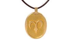Cartier Georges Lenfant Gold Aries Zodiac Pendant 1970s
