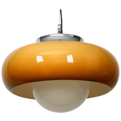 1970s Extra Large Pendant Lamp and Glass Ball by HARVEILUCE iGUZZINI