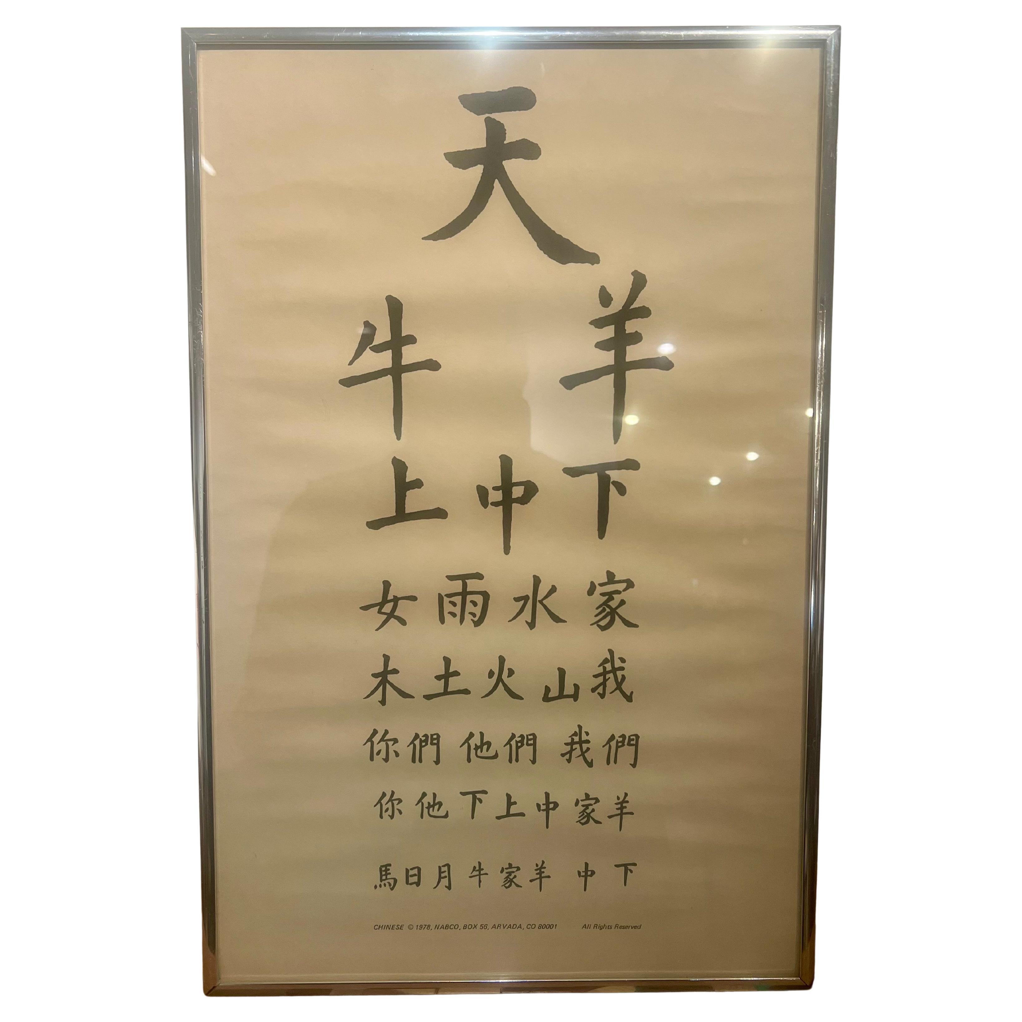 1970's  Tableau chinois des ophtalmologistes encadré en vente