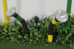 1970s Ezio Bellini Garden Lamps for Targetti Sankey, Green and Yellow