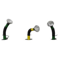 1970s Ezio Bellini Garden Lamps for Targetti Sankey, Green and Yellow