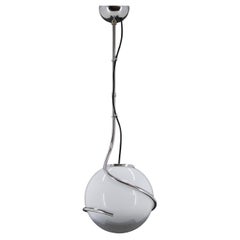1970s Fabio Lenci Italian Murano Glass Pendant by Guzzini, Italy