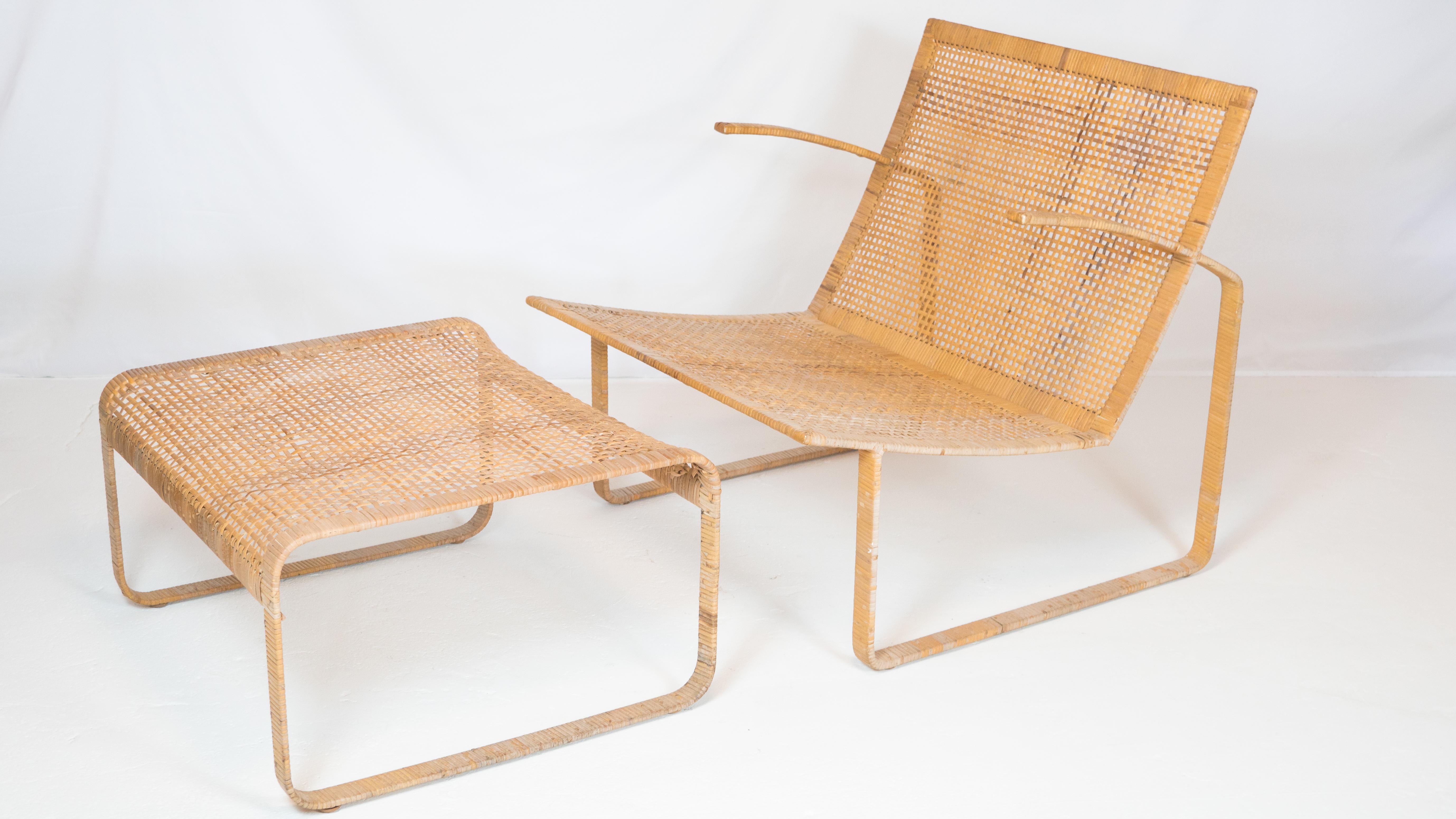 Mid-Century Modern 1970s Fabricius & Kastholm for Harvey Probber Lounge Chair & Ottoman For Sale