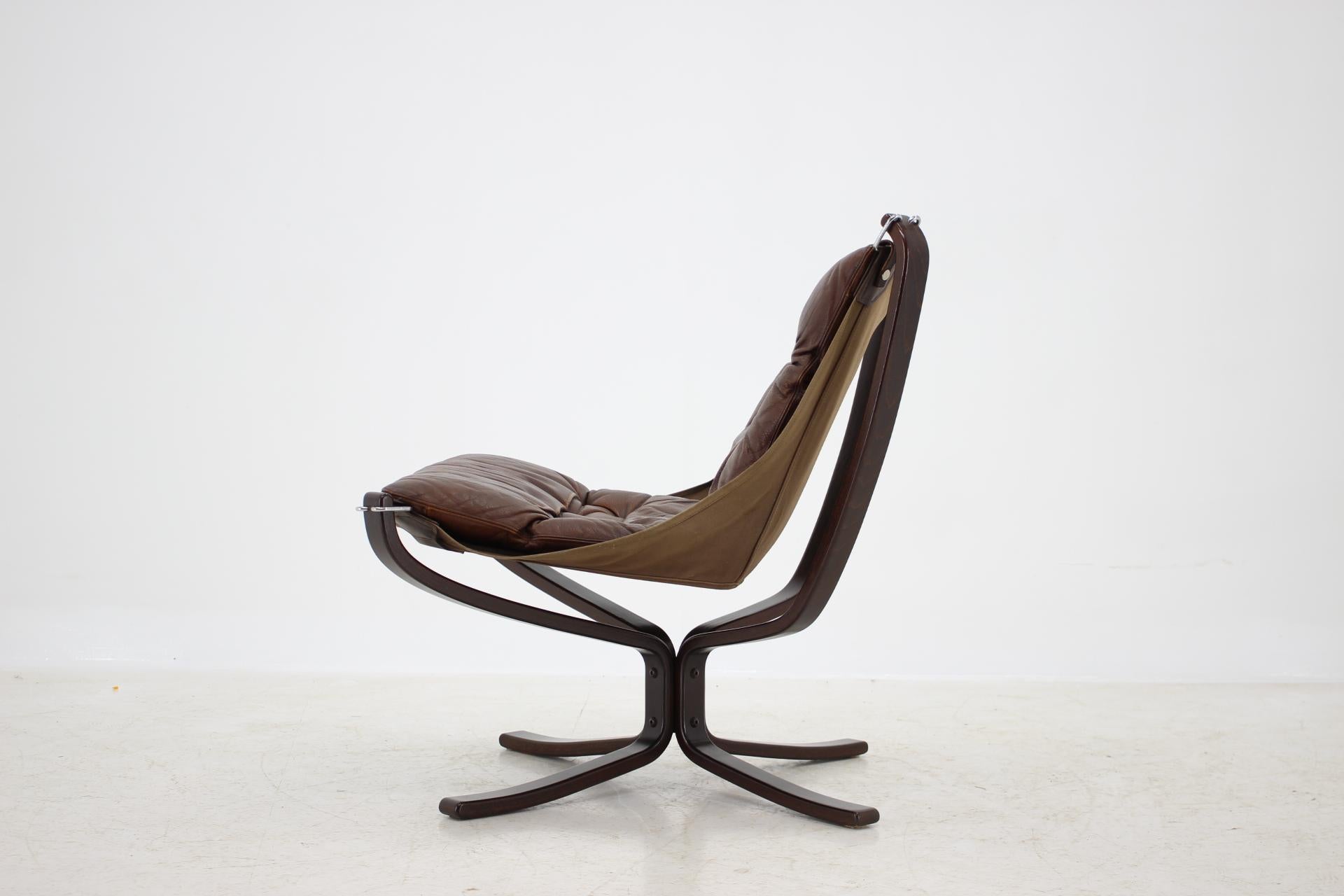 Mid-Century Modern 1970s Falcon Chair by Sigurd Ressell for Vatne Møbler