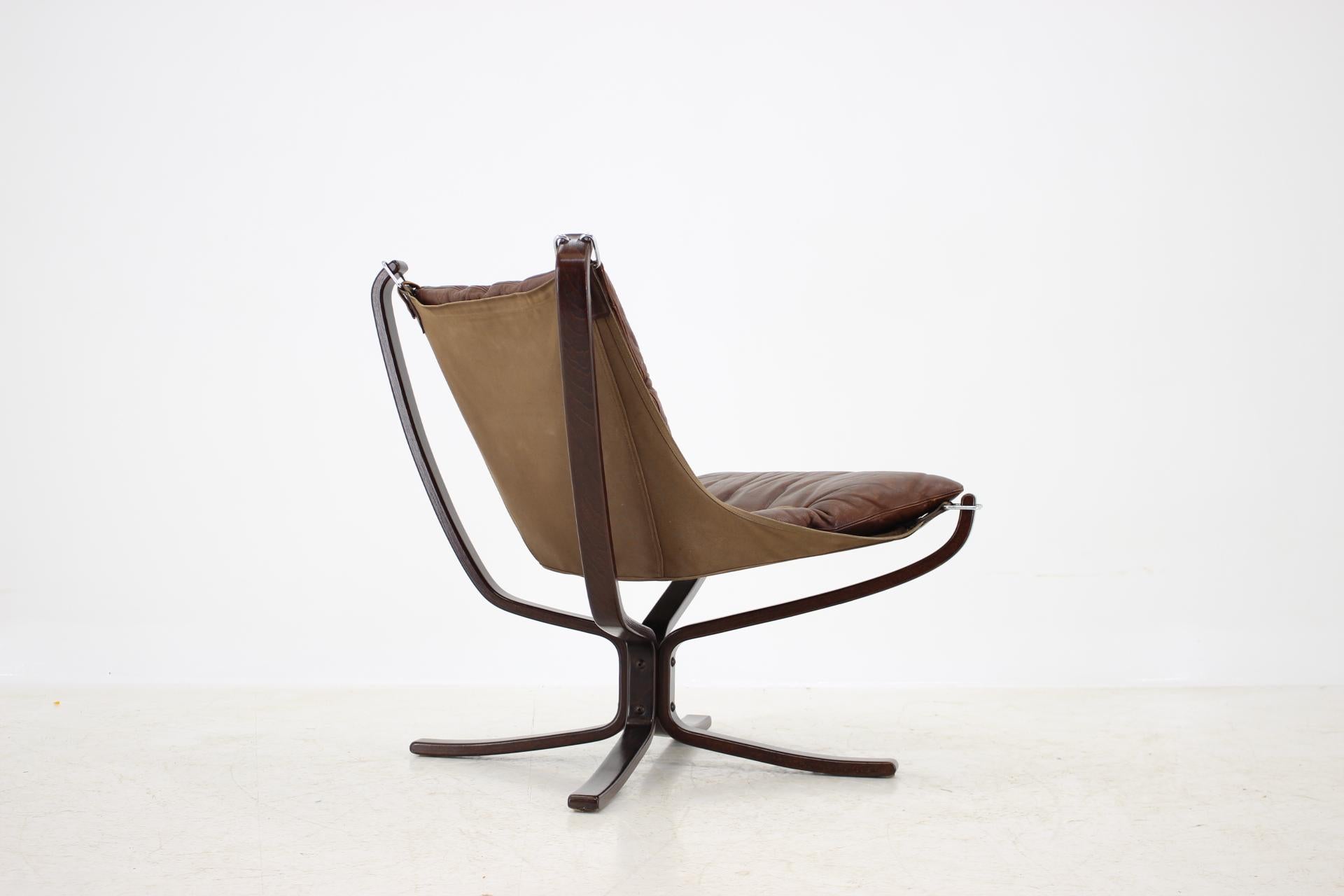 1970s Falcon Chair by Sigurd Ressell for Vatne Møbler In Good Condition In Praha, CZ