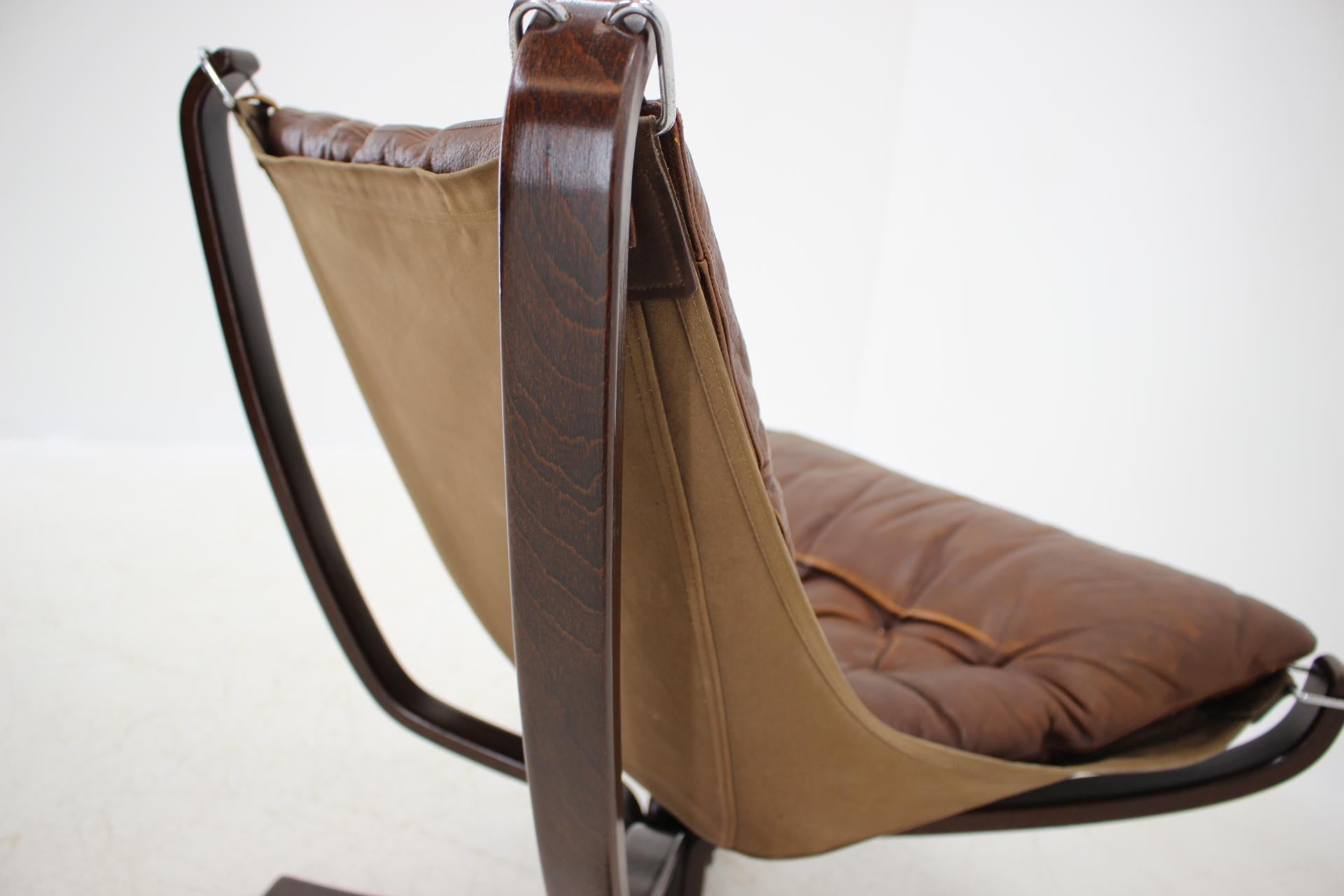 Canvas 1970s Falcon Chair by Sigurd Ressell for Vatne Møbler