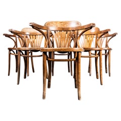 1970’S Fan Back Bentwood Arm Dining Chairs – Set Of Six