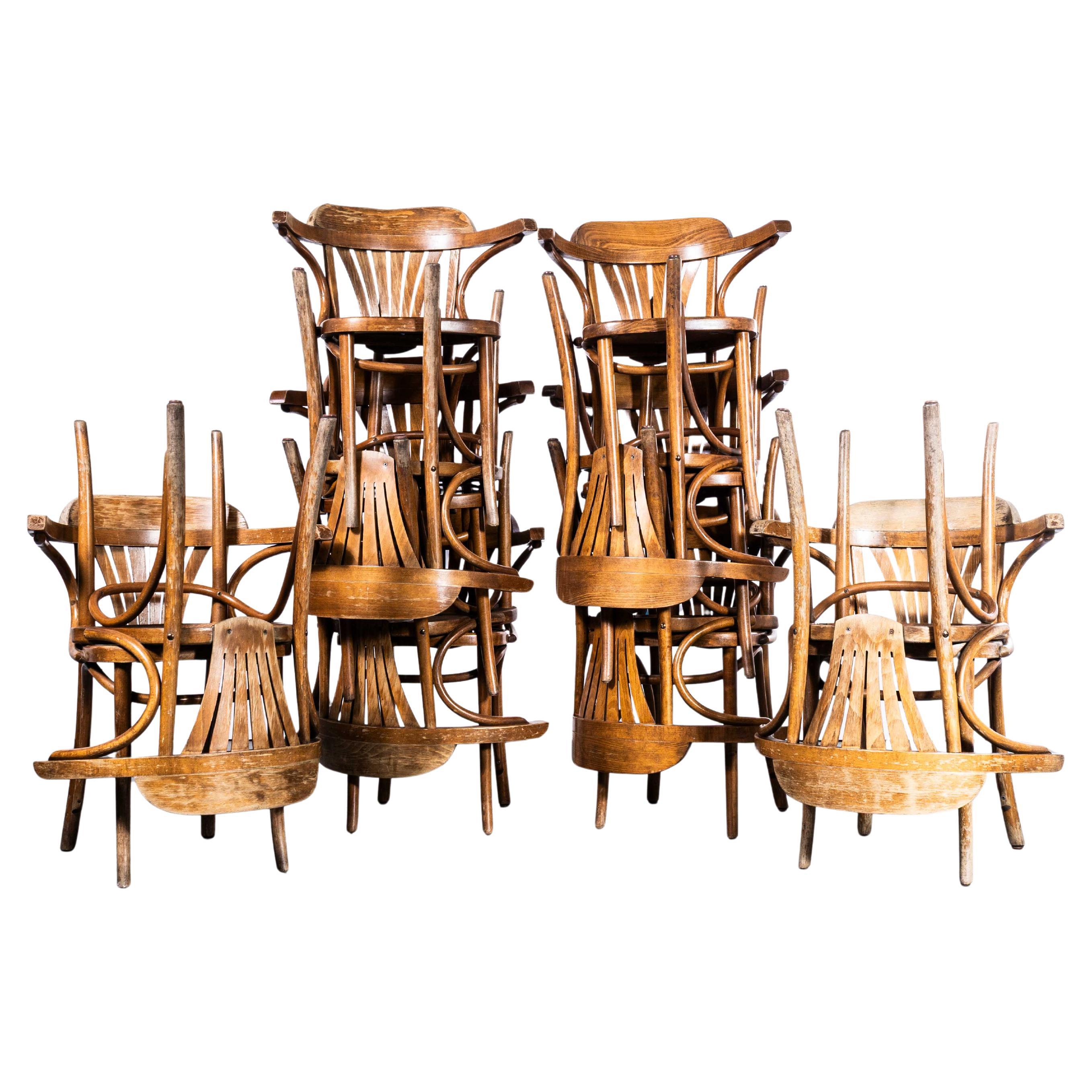 1970
s Fan Back Bentwood Arm Dining Chairs - Small Batch Available