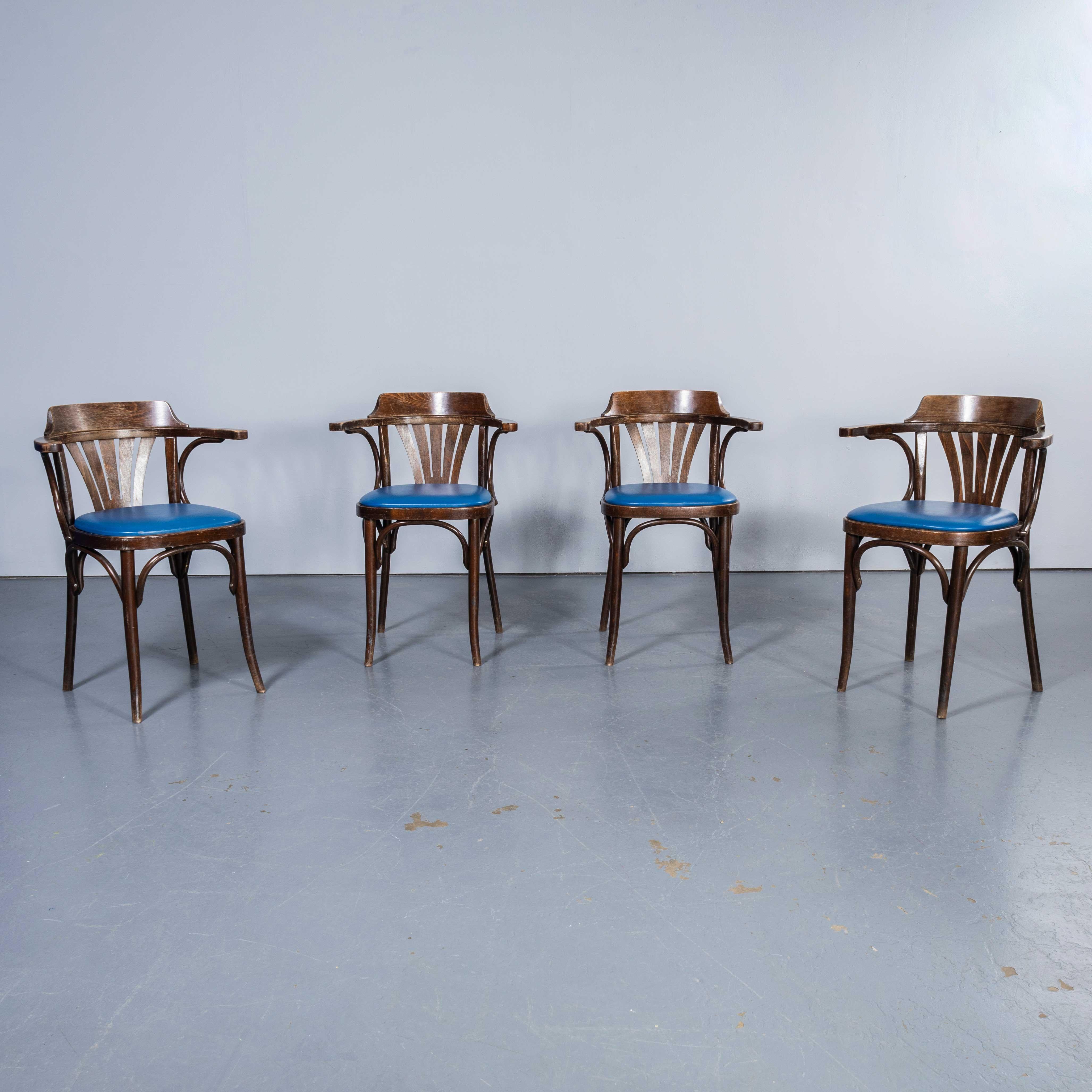 Fin du 20e siècle Chaise de salle à manger en bentwood à dossier en éventail des années 1970 - Diverses quantités disponibles en vente
