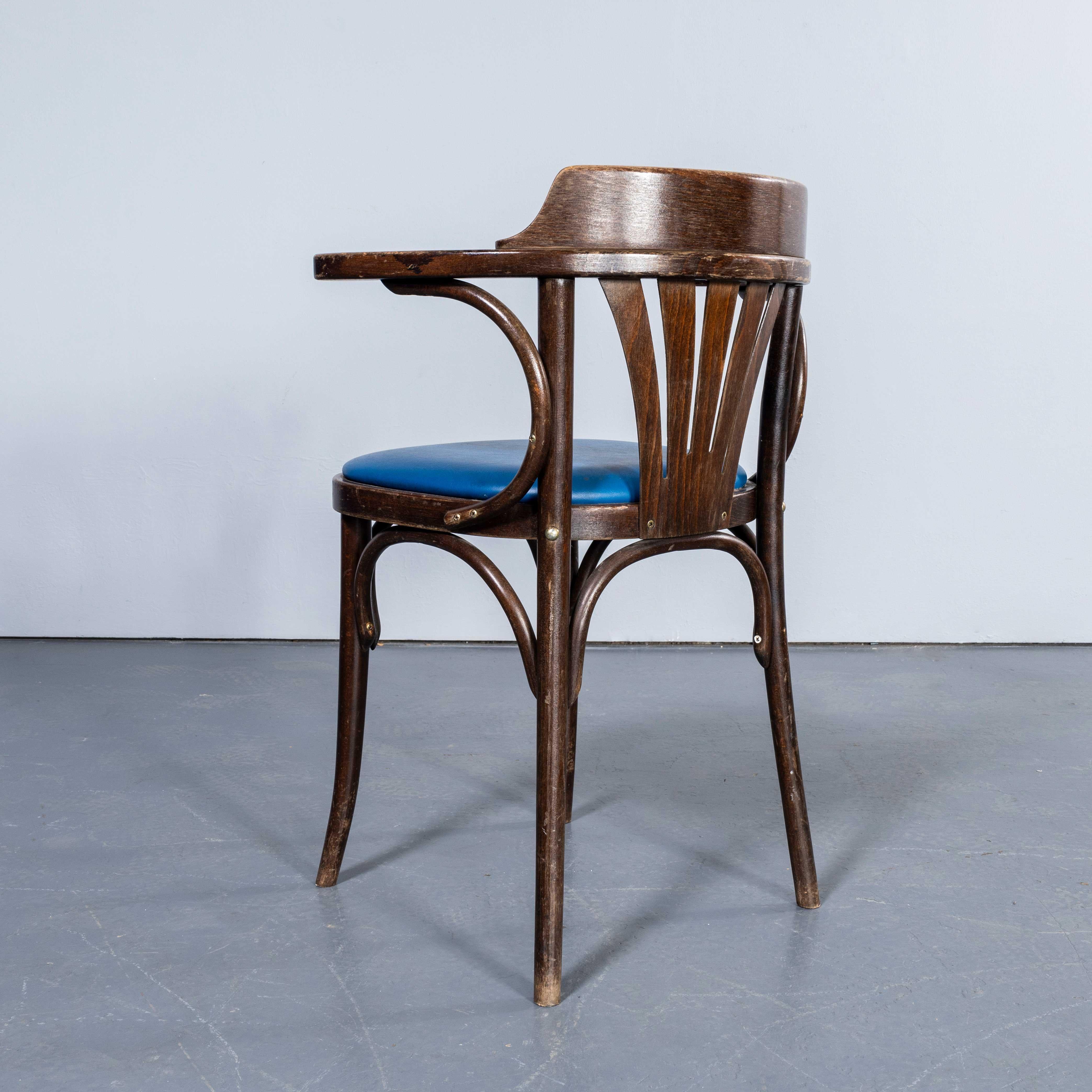 Chaise de salle à manger en bentwood à dossier en éventail des années 1970 - Diverses quantités disponibles en vente 1