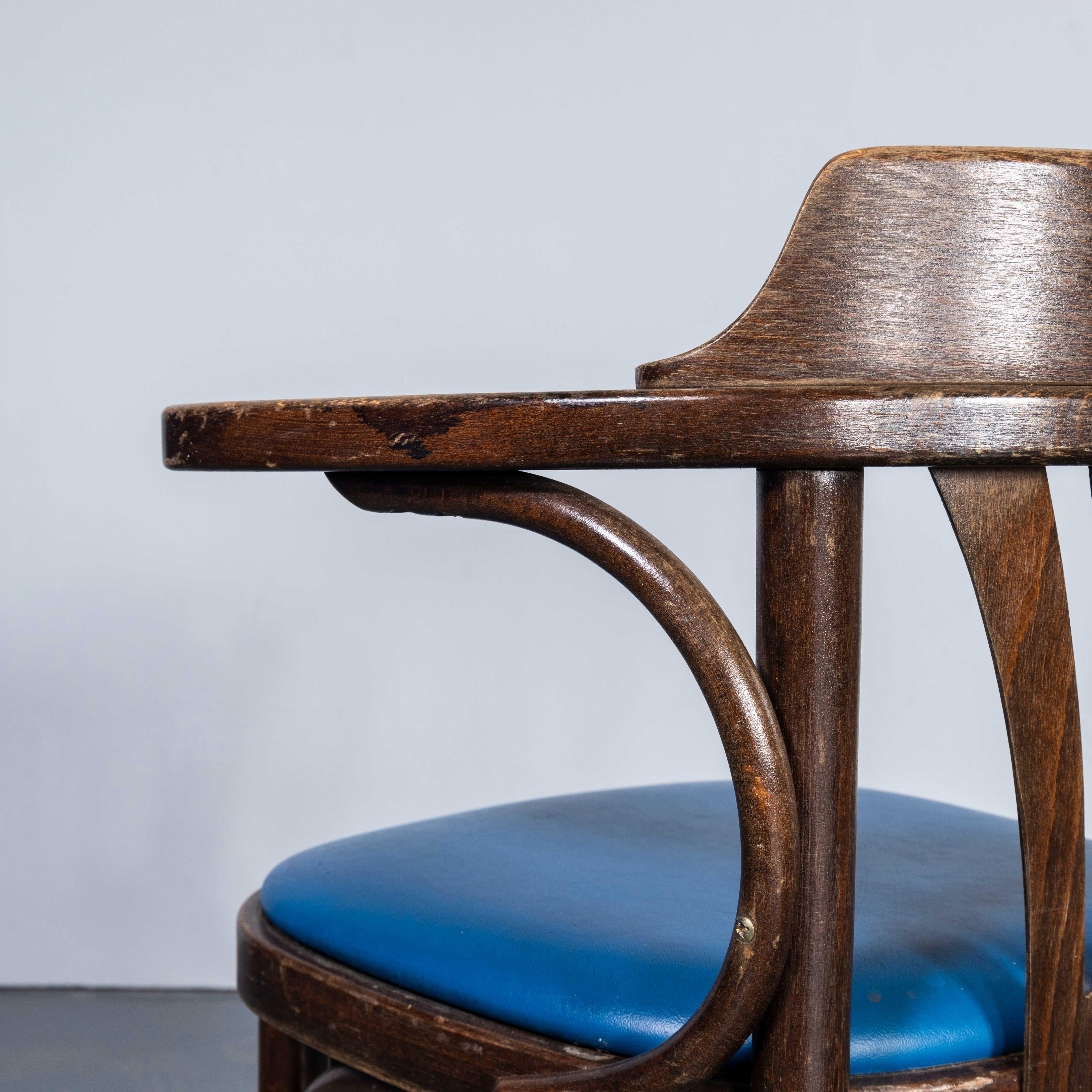 Chaise de salle à manger en bentwood à dossier en éventail des années 1970 - Diverses quantités disponibles en vente 2