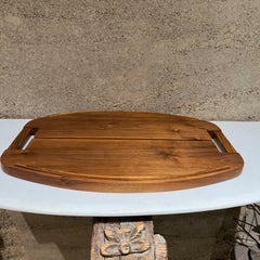 1970s Modern Charcuterie Platter Wood Cutting Board