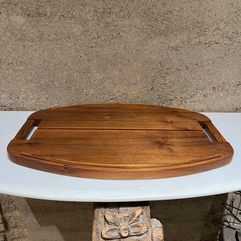 Mid-Century Modern 1970s Fancy Wood Cutting Board Modern Charcuterie Serving Platter For Sale