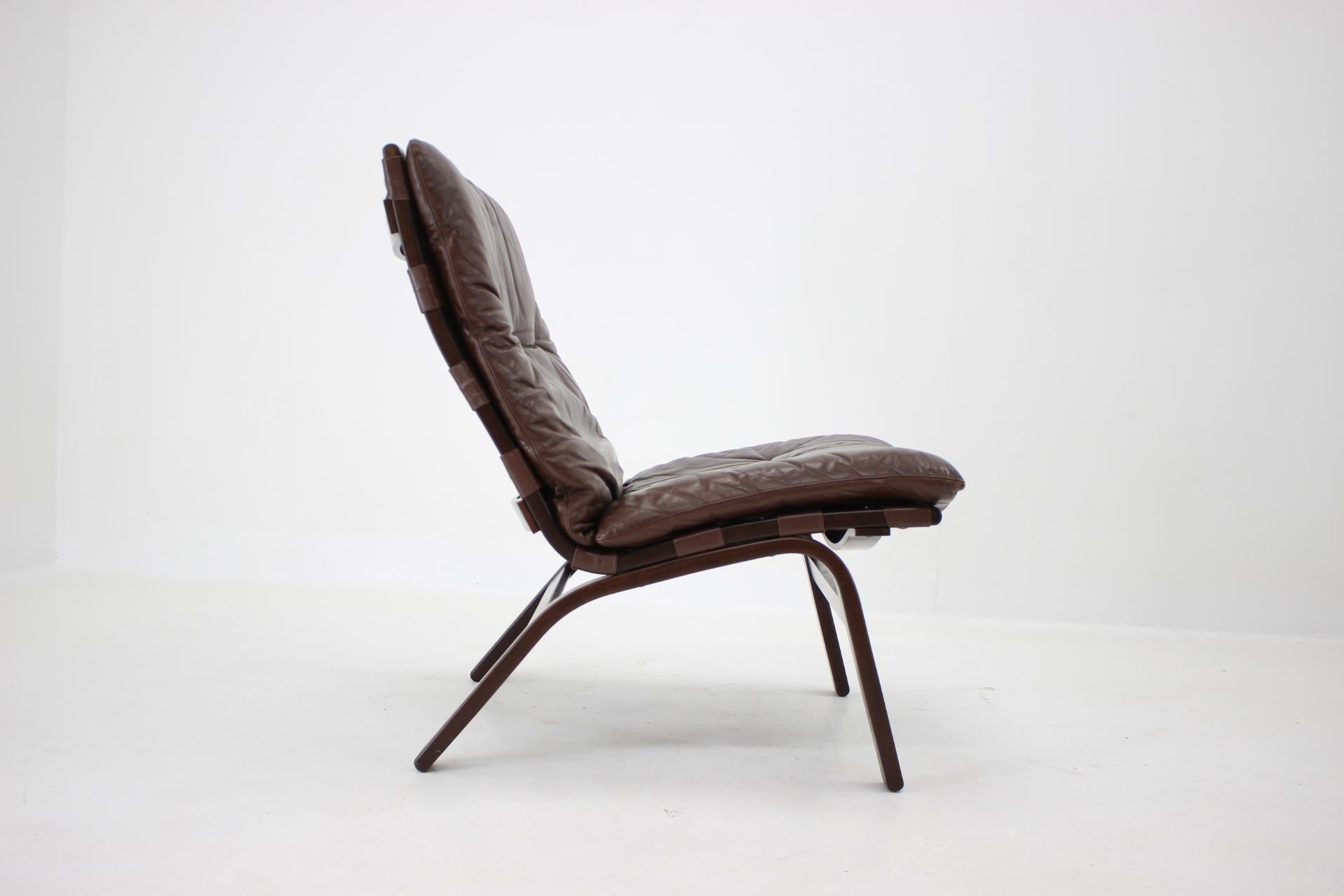 Danish 1970s Farstrup Leather Lounge Chair, Denmark