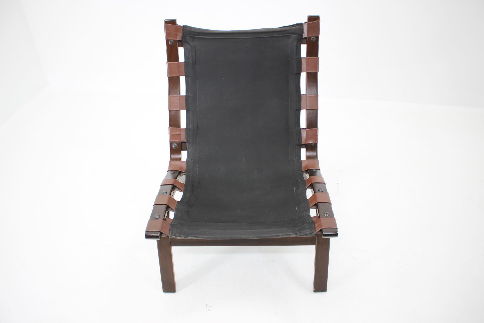 1970s Farstrup Leather Lounge Chair, Denmark In Good Condition In Praha, CZ