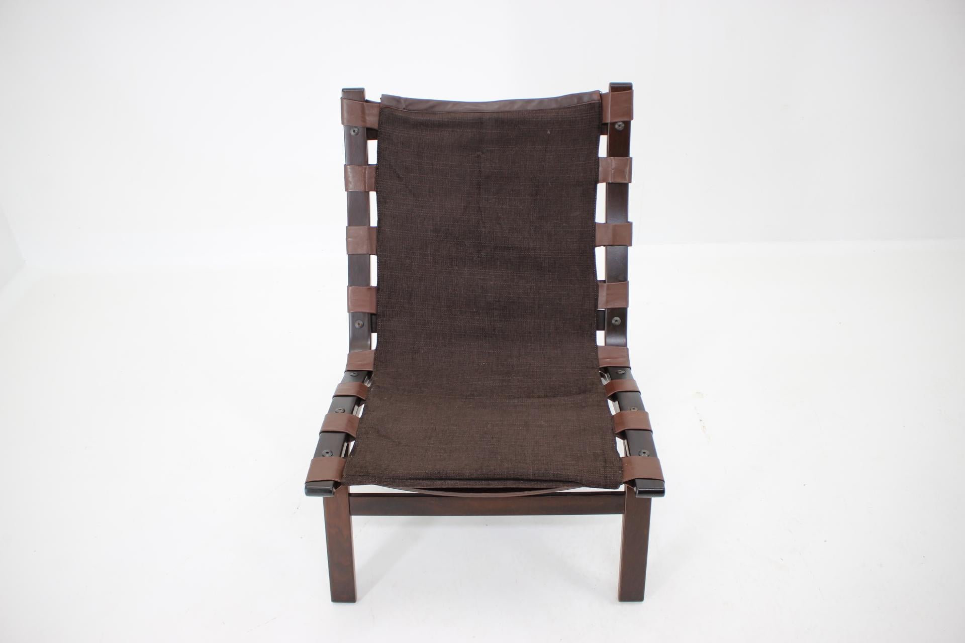 1970s Farstrup Leather Lounge Chair, Denmark 1