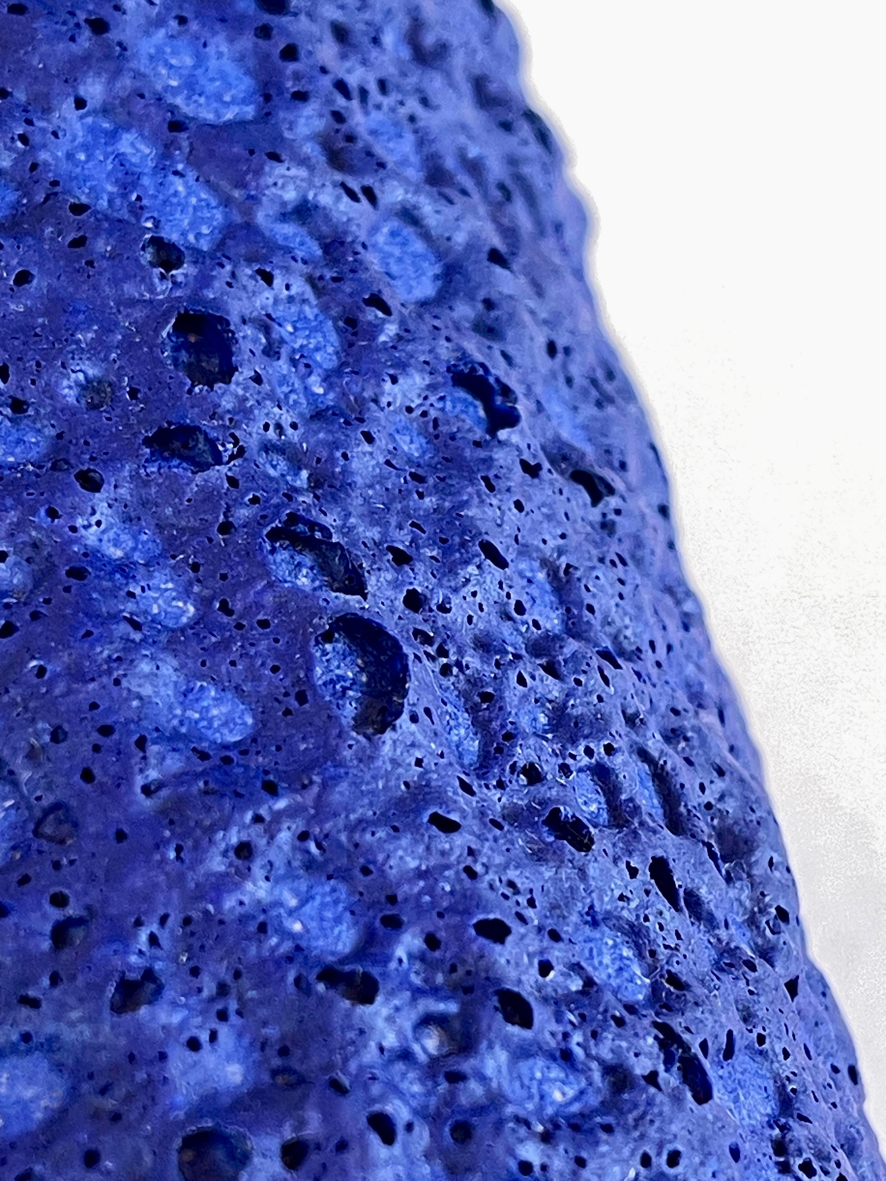 Hand-Crafted 1970s Fat Lava Studio Ceramic Vase Blue Yves Klein for Silberdistel, No. 303