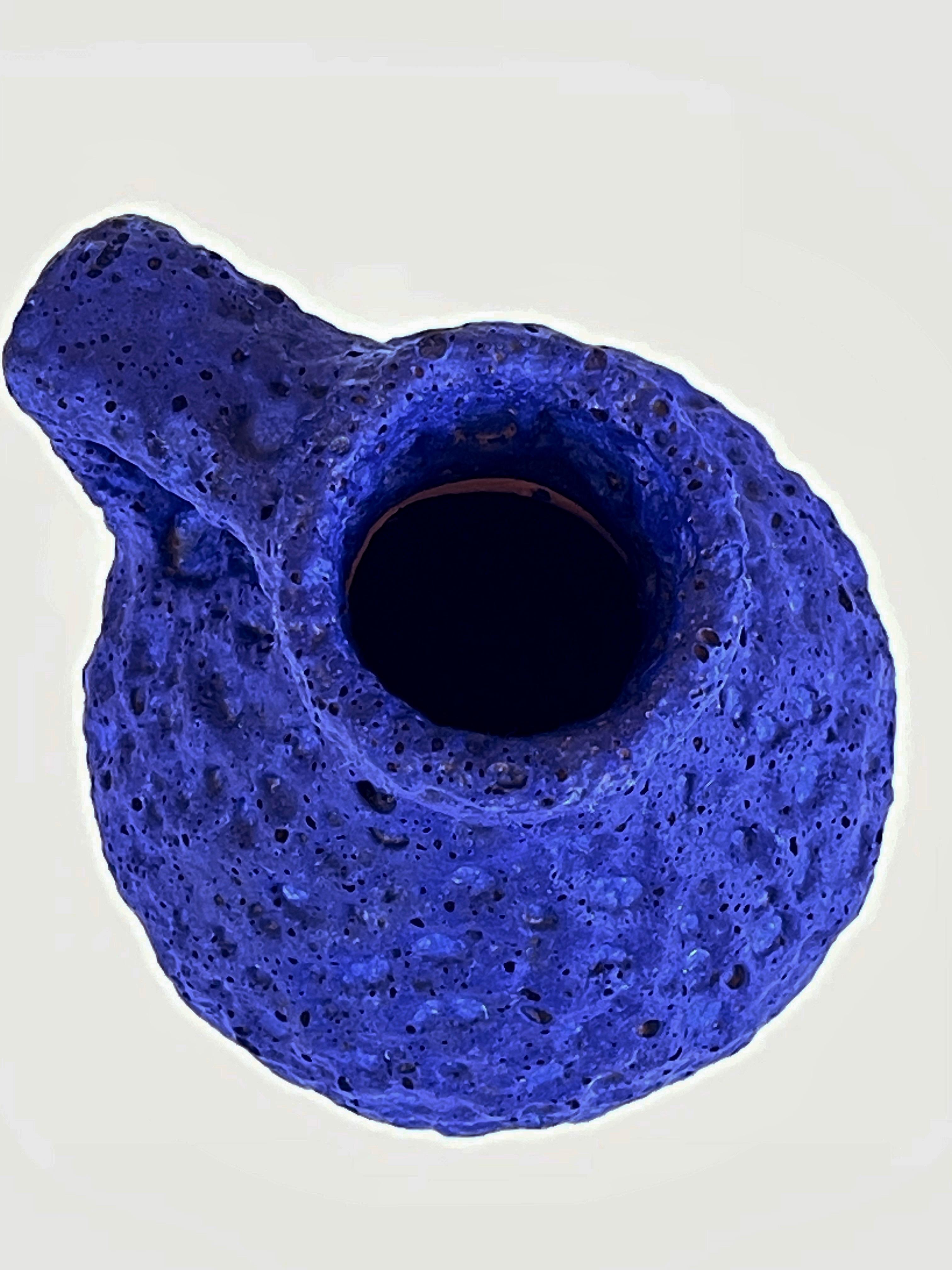 20th Century 1970s Fat Lava Studio Ceramic Vase Blue Yves Klein for Silberdistel, No. 303