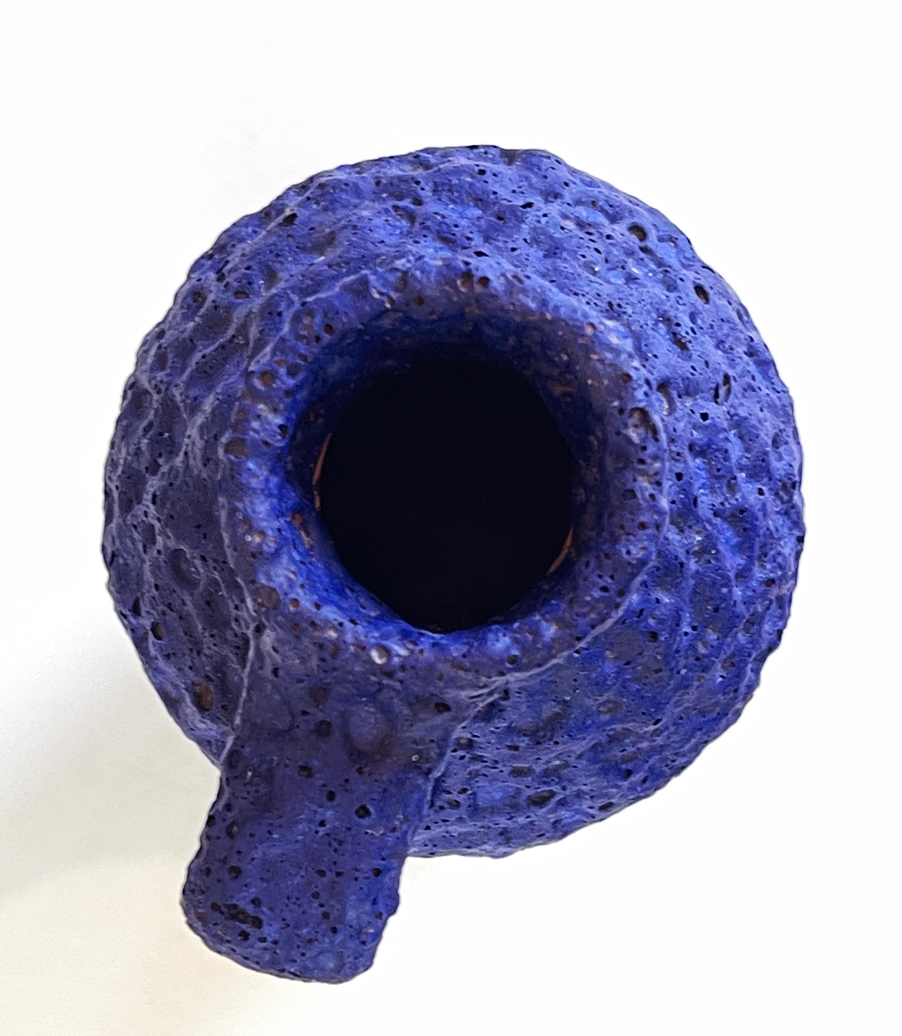1970s Fat Lava Studio Ceramic Vase Blue Yves Klein for Silberdistel, No. 303 1